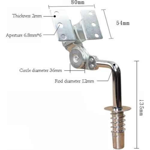 Multifunctional Thread Head Hinge, 6-gear Adjustable Folding Sofa Pillow Hinge Detachable Rod Furniture Hinge Sofa Accessories