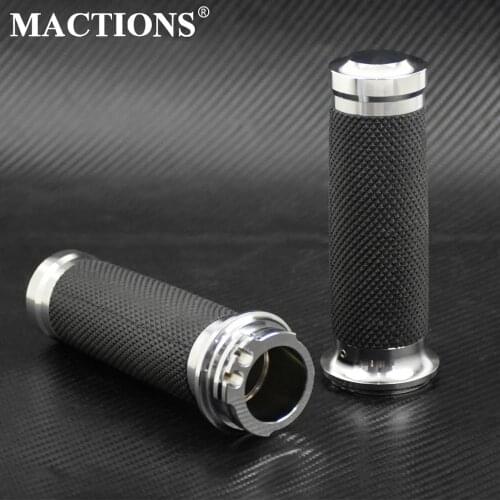 Motorcycle Universal 1" Hand Grip Handle Bar Handlebar Chrome For Harley Touring Dyna Softail Sportster 883 1200 XL 1996-UP