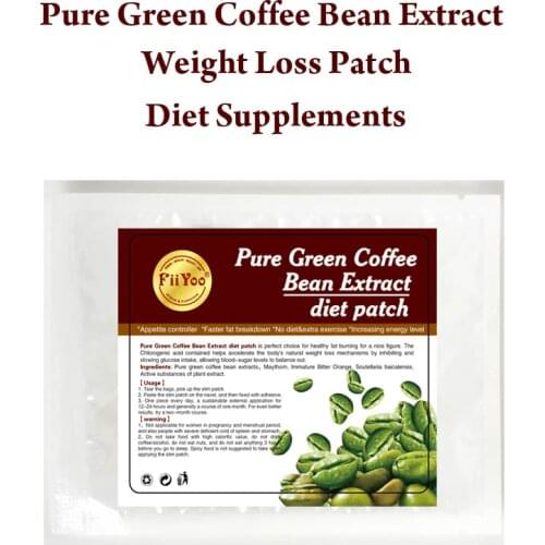 FiiYoo 3 bottles supply Pure green coffee been extracts diet patch for weight loss 100% effective slimming fast for man & woman