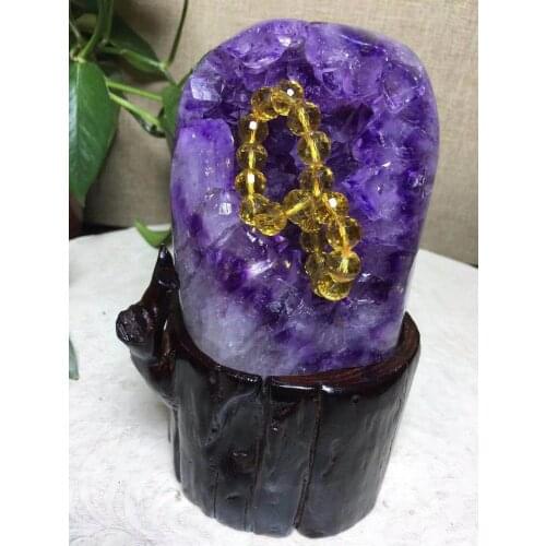 Natural amethyst raw stone purple crystal cluster block Amethyst cave cornucopian wealth degaussing decoration