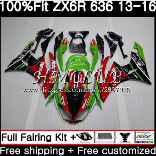 Injection For KAWASAKI NINJA ZX-636 Red green new ZX-6R 2013 2014 2015 2016 52HC.10 ZX 636 600CC ZX 6R ZX6R 13 14 15 16 Fairings