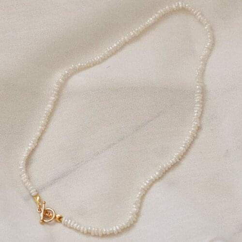 Handmade Natural Freshwater Pearl Necklace Irregular Small Pearls Exquisite Charm Jewelry Gifts for Friends 2021 Choker neck