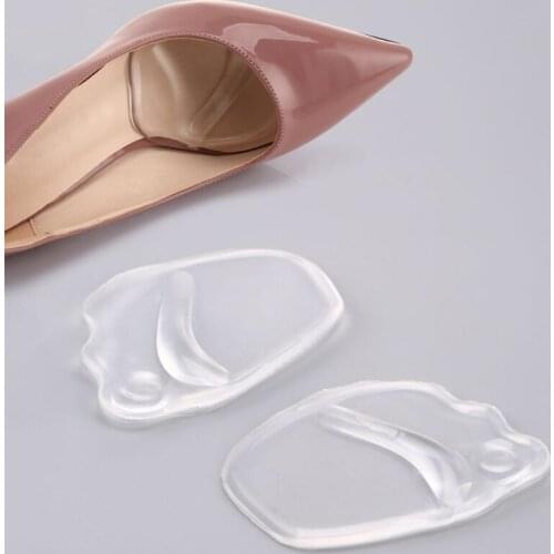 100 pairs gel silicone forefoot pad pads insoles inserts massager anti-slip for high heels woman shoes sandals