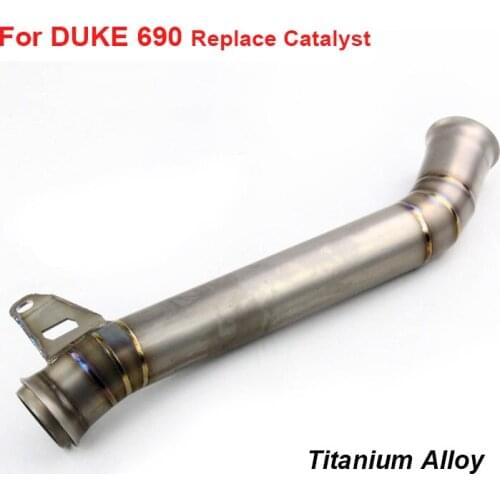 Slip on Motorcycle Exhaust Link Pipe Titanium Alloy Exhaut Pipe Connect Link Tube Pipe for KTM 690 Motorcycle Bike