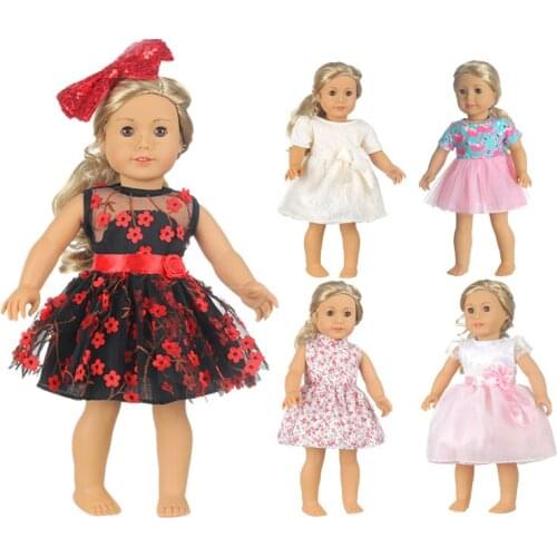 43Cm New Clothes Baby Born Fashion Beautiful Doll Dress Underpant Princess Black Net Yarn Clothes For 18 Inch American Dolls