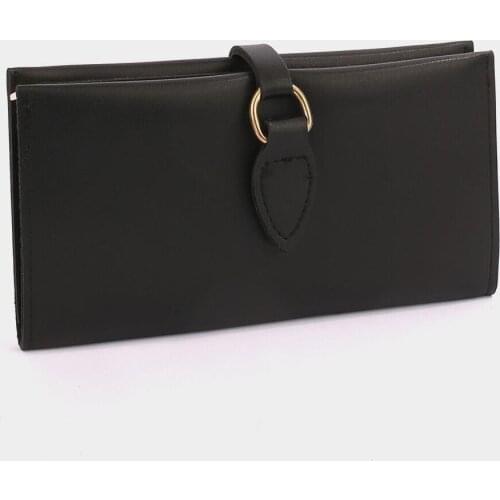 Womens Wallet Soft Leather Buckle And Multi Compartment