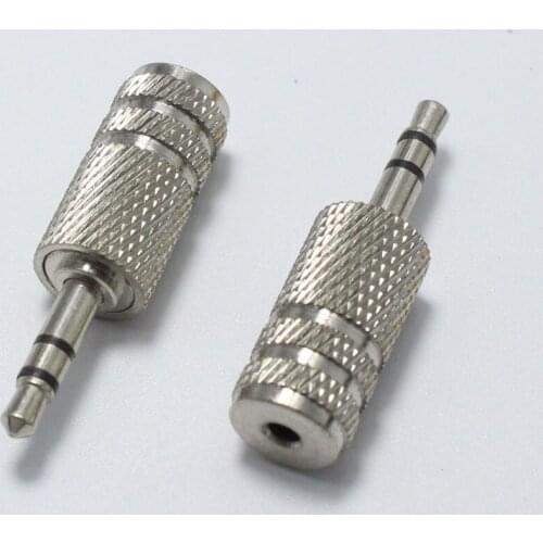 1pcs 2.5mm 3Pin Audio Male Plug to 3.5mm Female Socket Stereo Headset jack Dual Track Headphone Connector Microphone