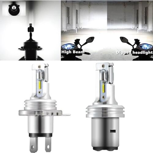 1x H4 H6 BA20D Led Motorcycle Headlight Bulbs CSP Led Moto 1750Lm Hi Lo Lamp Scooter ATV Accessories Fog Lights 18w 6000k White