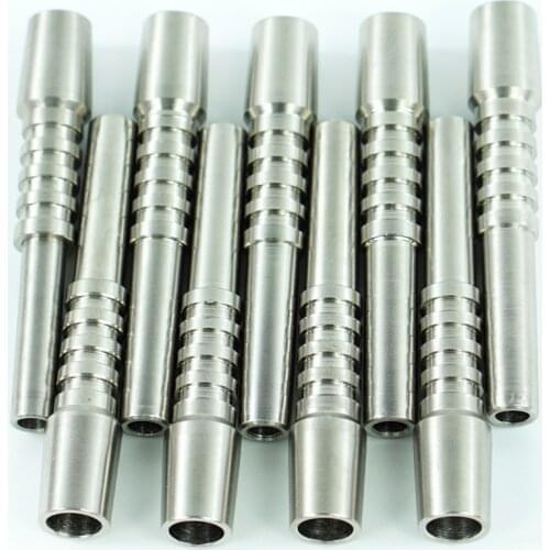 2pcs 10mm Stainless Steel Titanium Nail Oil Rig Mini Pipe Tool Wax Absorb Gadgets Smoking Accessories