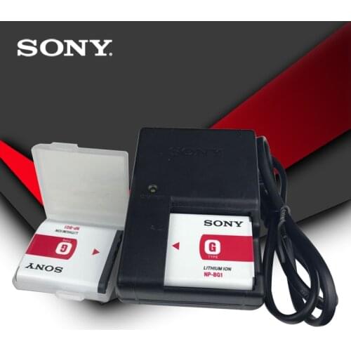 2pc/lot Sony Original NP-BG1 NP BG1 NPBG1 FG1 DSC W120 W125 W130 W150 W170 W200 W210 W220 W230 W290 T20 T100 HX30 + Charger