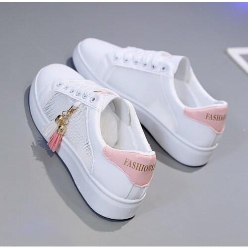 2021 new Mesh white shoes ladies fashion breathable shoes students casual shoes sports shoes flat shoes womens shoes