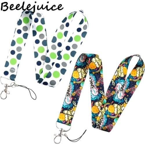24pcs Universe Planet Space Classical Lanyard For keys The 90s Phone Working Badge Holder Neck Straps Phone Hang Ropes webbings