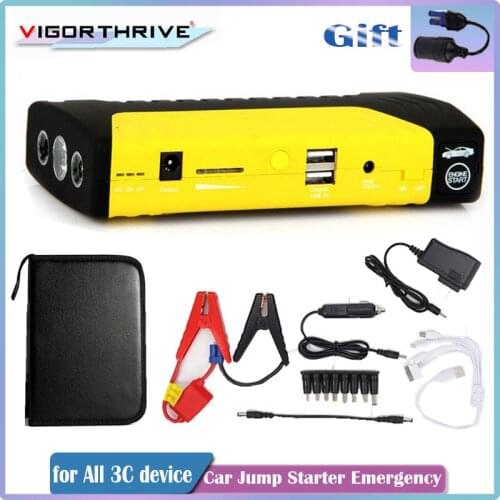 Car Emergency Booster Jump Starter Mini 12V 600A Power Bank Portable Starting Device Petrol Diesel Multi-Function Charger 2 USB