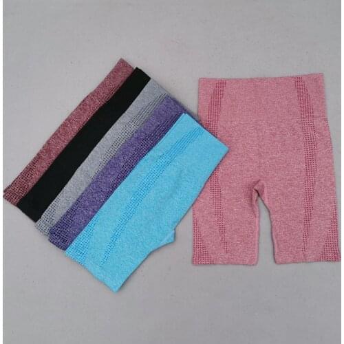 Seamless High Waisted Biker Shorts For Women Yoga Shorts Hip Push Up Fitness Workout Shorts 8-inch Inseam Running Legging