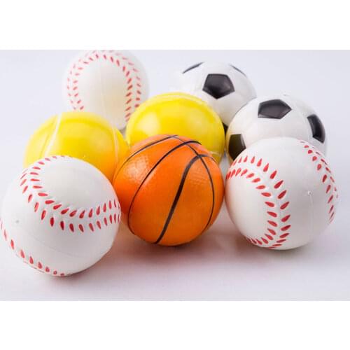 7CM Kid Small Ball Toy Basketball baseball Football Tennis Exercise Soft Elastic Squuze Stress Reliever Ball Adult Massage Toys