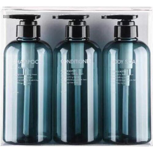 3pcs Soap Dispenser Bottle Hand Sanitizer Shampoo Bottle 300ml/500ml Large-capacity Lotion Body Wash Soap Empty Bottle Set