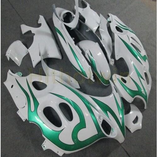 GSX 750F GSX 600F Custom motorcycle fairing for GSX750F GSX600F 2003 2004 2005 2006 Botls green flames ABS Plastic Bodywork Set