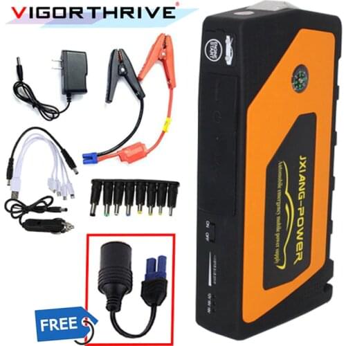 Multi-Function 12V Car Jump Starter Emergency Starting Device Power Bank Car Charger For Car Battery Booster Output Portable