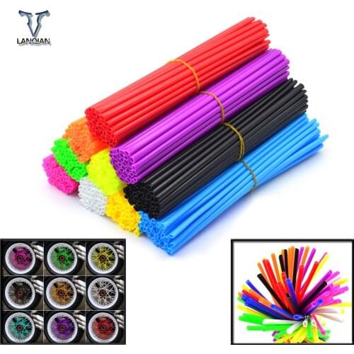 Motorcycle Dirt Decoration Motocross Wheel Spoke Skins Protector Covers for SUZUKI DR200SE DR650SE DR-Z 400 RMX250 RMX-450Z