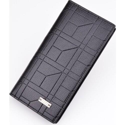 2019 Casual Man Long Wallet Male Coin Multi Pockets Money DollarCard Holder Purses for Men Fashion Style Wallet Card Holder