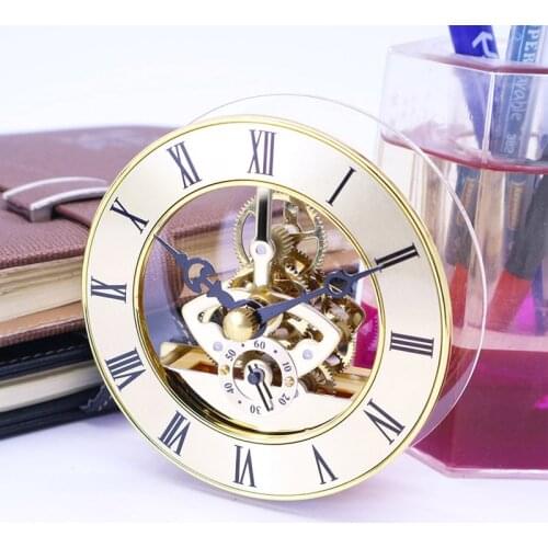 Retro Gear Wall Clock Movement Round Decorative Table Clock Metal Perspective Movement Wall Clock Accessories duvar saati reloj