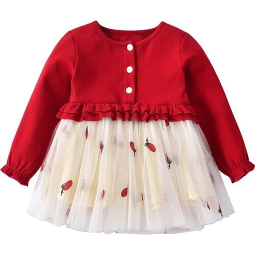 2019 New Autumn Baby Children Dresses Summer Dress Kids Girl Clothes Party Tutu Long Sleeve Dress For Baby Girl 1~4Age