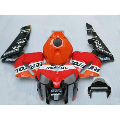 Dor-Injection mold ABS motorcycle fairings bodykit for F5 CBR 600 RR 2005 2006 CBR600RR 05 06 orange repsol fairing set