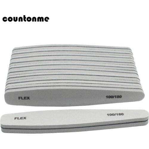 20pcs Sponge Nail File 100/180 Nail Polish Sanding Buffer Block Diamond Washable Buffing Double Sided Pedicure Manicure Tools