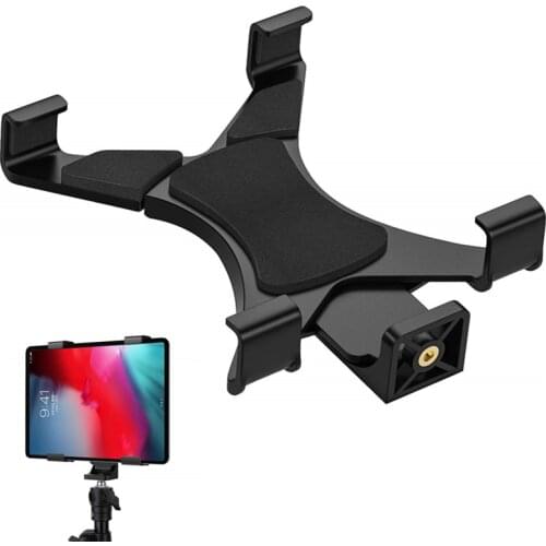 Tablet Stand, Adjustable Tablet Tripod Mount Adapter, Tablet Clamp Holder for iPad Air Mini Pro Galaxy Tab E 7-11