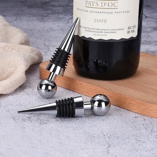 Wine Bottle Stopper Round Head Stopper Wine Storage Twist Cap Plug Reusable Vacuum Sealed Stopper