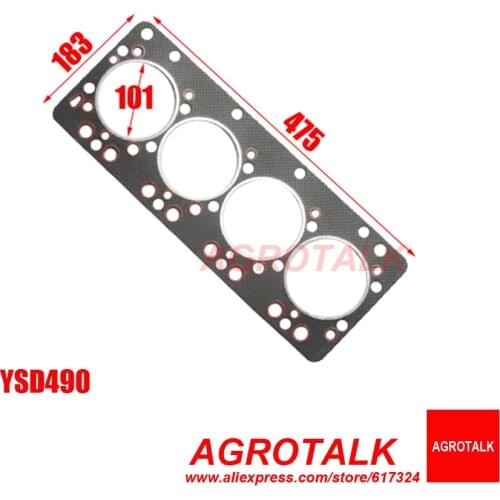 Cylinder head gasket for Yangdong YSD490 / Y495GP / YD4100 / Y4100Q engine , Part number