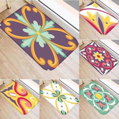Geometric Pattern Anti-Slip Carpet Door Mats Doormats Outdoor Kitchen Bathroom Living Room Floor Mat Rug