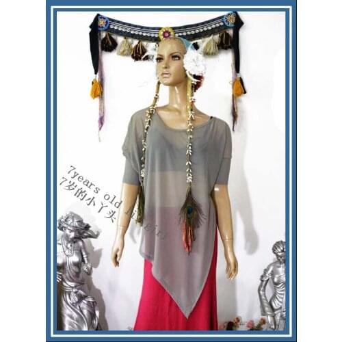 Transparent Thin Belly Dance Bat Sleeve Top CUF11