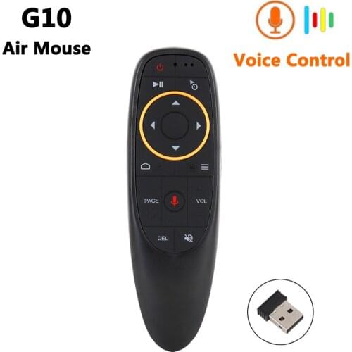 G10 Smart Voice Remote Control 2.4G RF Gyroscope Backlit Wireless Air Mouse G10S PRO for X96 mini H96 MAX A95X F3 Android TV Box