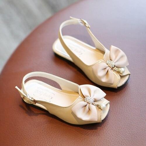 Girls Sandals Bowknot Childrens Leather Shoes Soft Flat Princess Shoes Party Shoes For Girls Kids Shoes Baby Toddler zapatos