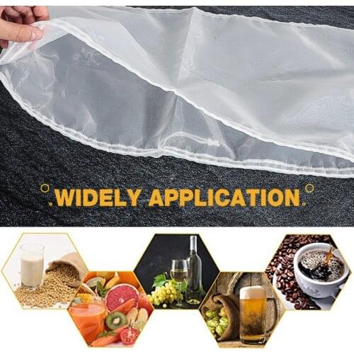120 Micron Mesh Filter Bag With Drawstring Food Strainer Straining Bag All Grain Brew Bag Beer Hops Filter for Kettle Use