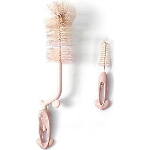 Baby Bottle Brush 360 Degree Rotating Spin Silicone Cleaning Brush Set Baby Kids Children Milk Feeding Bottle Cleaning Brush