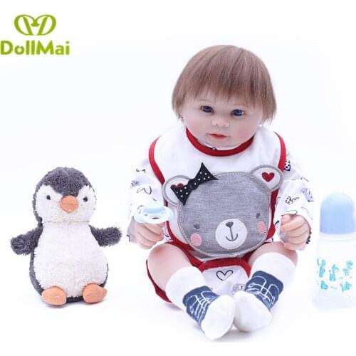 48CM full silicone reborn baby girl dolls so real ture newborn babies alive doll toys for child gift bebes reborn menina boneca