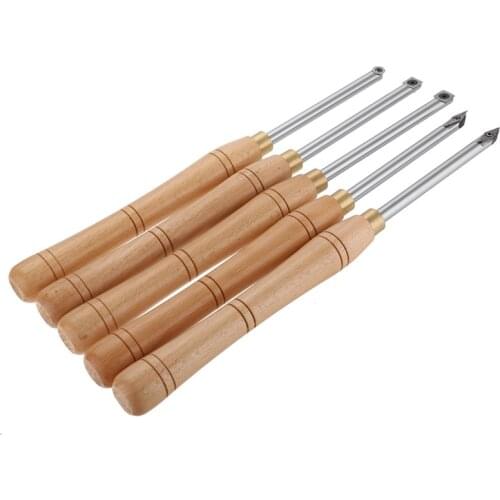 Brand New Wood Turning Tool Carbide Insert Cutter With Wood Handle Lathe Tools Round Shank Woodworking Tool