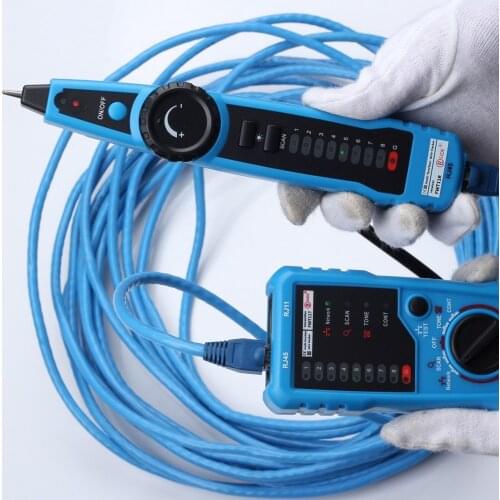 RJ45 Network Cable Tester LAN Cable Tester Cat5 Cat6 Detector RJ11 Telephone Wire Tracer Toner Ethernet Line Finder Tool