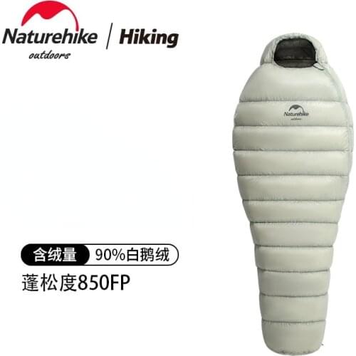 850FP Naturehike Camping Sleeping Bag Tourism Nature Hike Winter Ultralight Goose Down Sleeping Bags Camp 10D Fabric