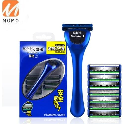 Comfortable Mens Shaver 3-Blade Humming 3 Manual Shaver Beard Razor Razor