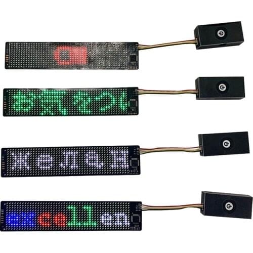 Ultra thin Bluetooth Flexible LED module 12*48 pixel Display Matrix screen for LED Cap hat bag T-shirt face mask scroll text DIY