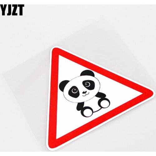 YJZT 13CM*11.2CM Cartoon Animal Panda Car Sticker Decal PVC Graphical 13-0942