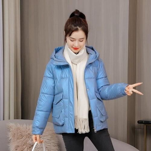 ISENMAL Winter Women Coat Fashion Girls OverCoat Casual Zipper Short Student Parkas Solid Autumn Female Cotton Padded Jacket