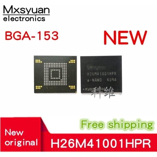 1pcs~10pcs/LOT H26M41001HPR BGA153Ball EMMC 8GB Mobilephone Memory New original and Second-hand Soldered Balls Tested OK