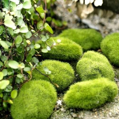 1 Pcs Mini Tree House Character Grass Green Figurine Micro Landscape Miniature Fairy Garden Decoration Accessories Craft Supply