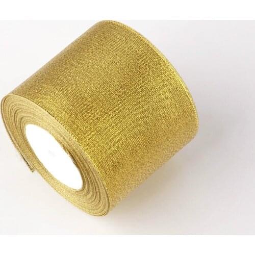 22 Ｍ DIY Organza Onions Ribbons Roll Gold Silver Glitter Satin Ribbon Crafts Bow Christmas Gift Supplies Wedding Decorative