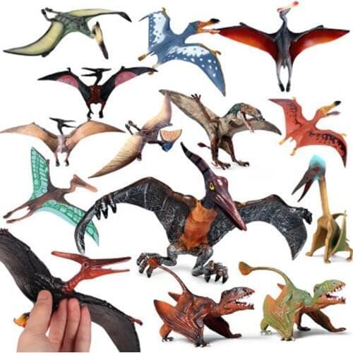 8Pcs/Set Classic Pterodactyl Predator Action Figures Quetzalcoatlus Dinosaur Animals Model PVC Collection Kid Toy