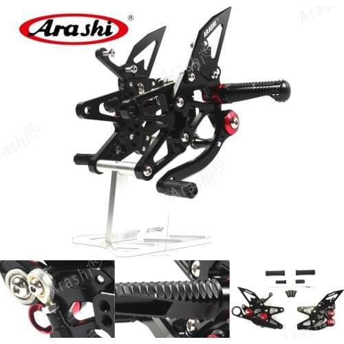Arashi CNC Adjustable Footrests For BMW S1000R S 1000 R 2013 - 2016 Motorcycle Rider Foot Pegs Rearset S1000 R 2014 2015 2016